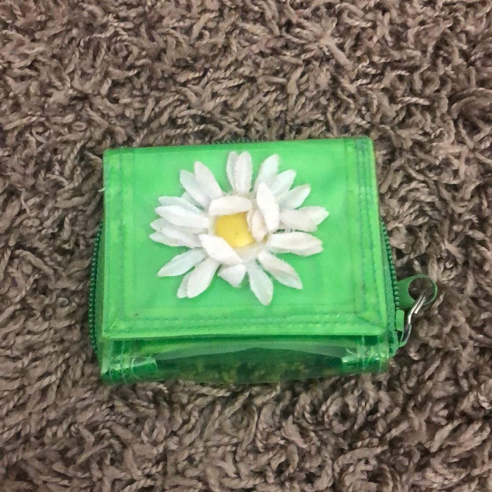 Green Flower Wallet
